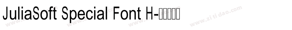 JuliaSoft Special Font H字体转换